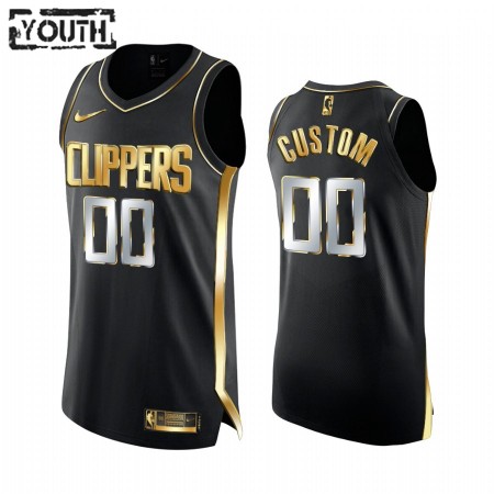 Kinder NBA LA Clippers Trikot Benutzerdefinierte 2020-21 Schwarz Golden Edition Swingman